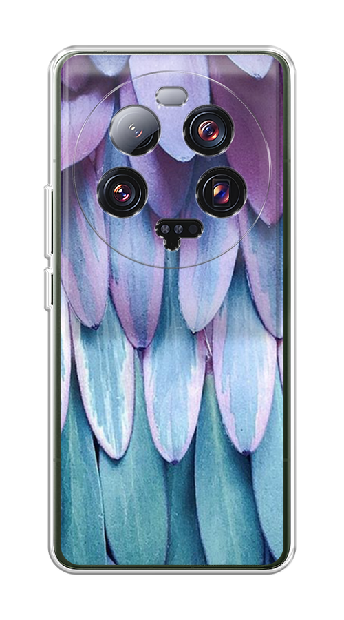 

Чехол на Xiaomi 13 ultra "Синее перо", Фиолетовый;голубой, 318650-3
