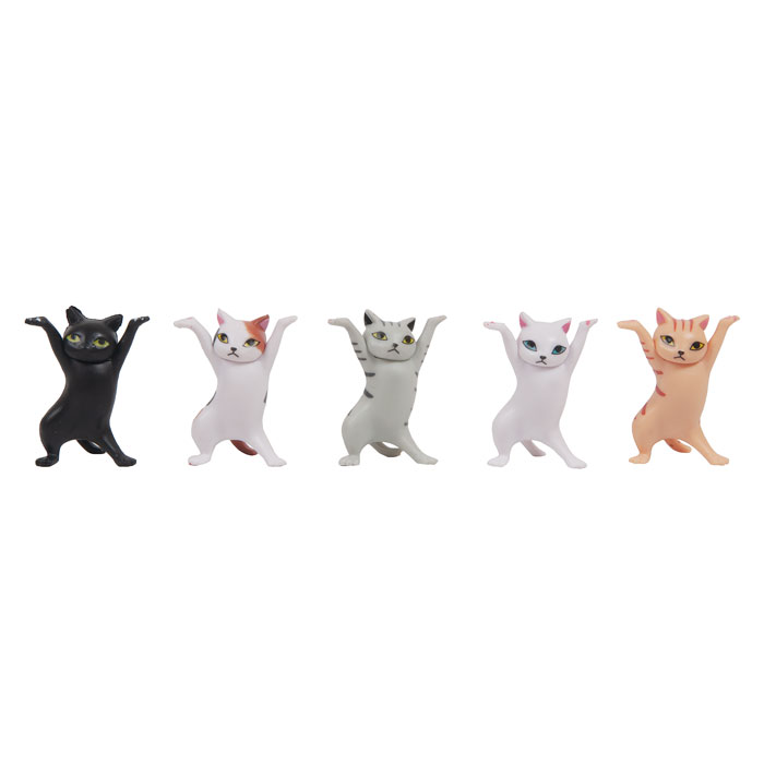 Фигурки-подставки танцующие кошки ZeepDeep комплект 5 разных окрасов