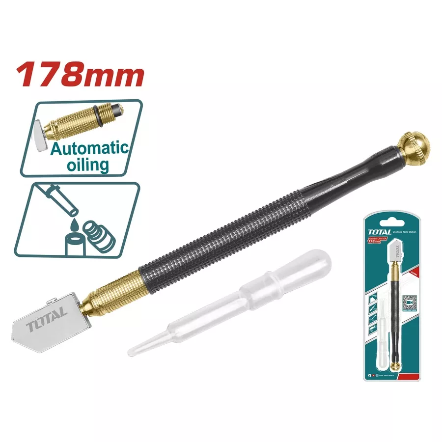 

Масляный стеклорез Total Tools длина 178 мм до 10000 метров автоматическая подача масла, THT561781