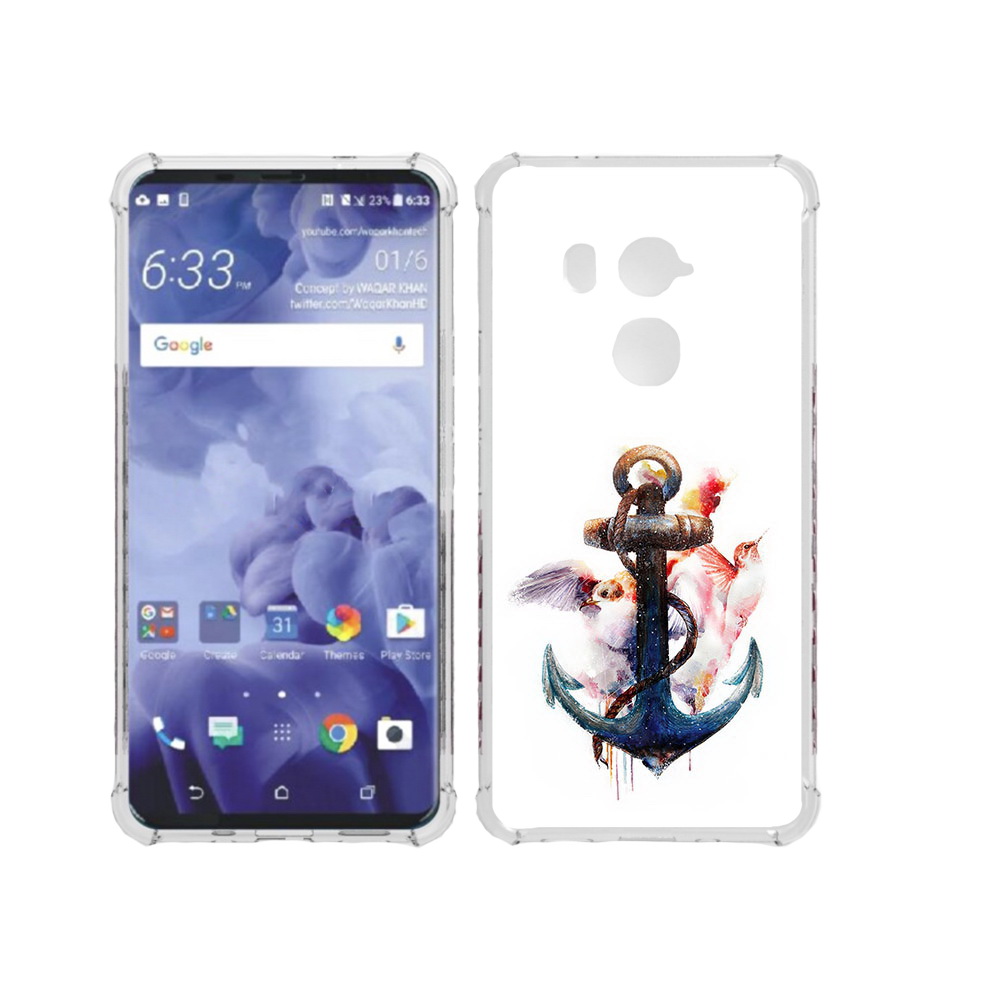 

Чехол MyPads Tocco для HTC U11 Plus якорь с птицами, Прозрачный, Tocco