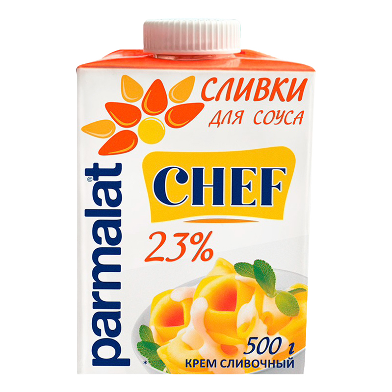 

Сливки для соуса Parmalat Chef ультрапастеризованные 23% БЗМЖ 500 г