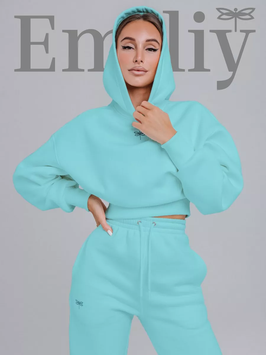 

Костюм женский EMILIY 183744673 бирюзовый XXS, 183744673