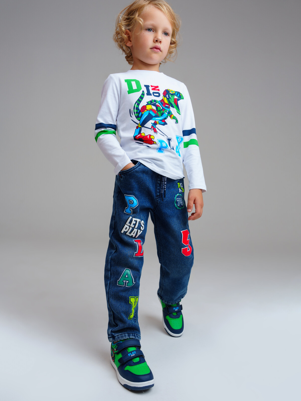 

Джинсы детские PlayToday 32412006, синий, 98, 32412006