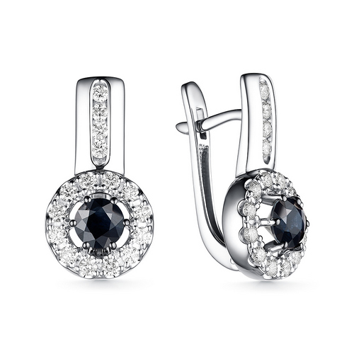 

Серьги из белого золота Bellissima С487-222, бриллиант\ сапфир, С487-222