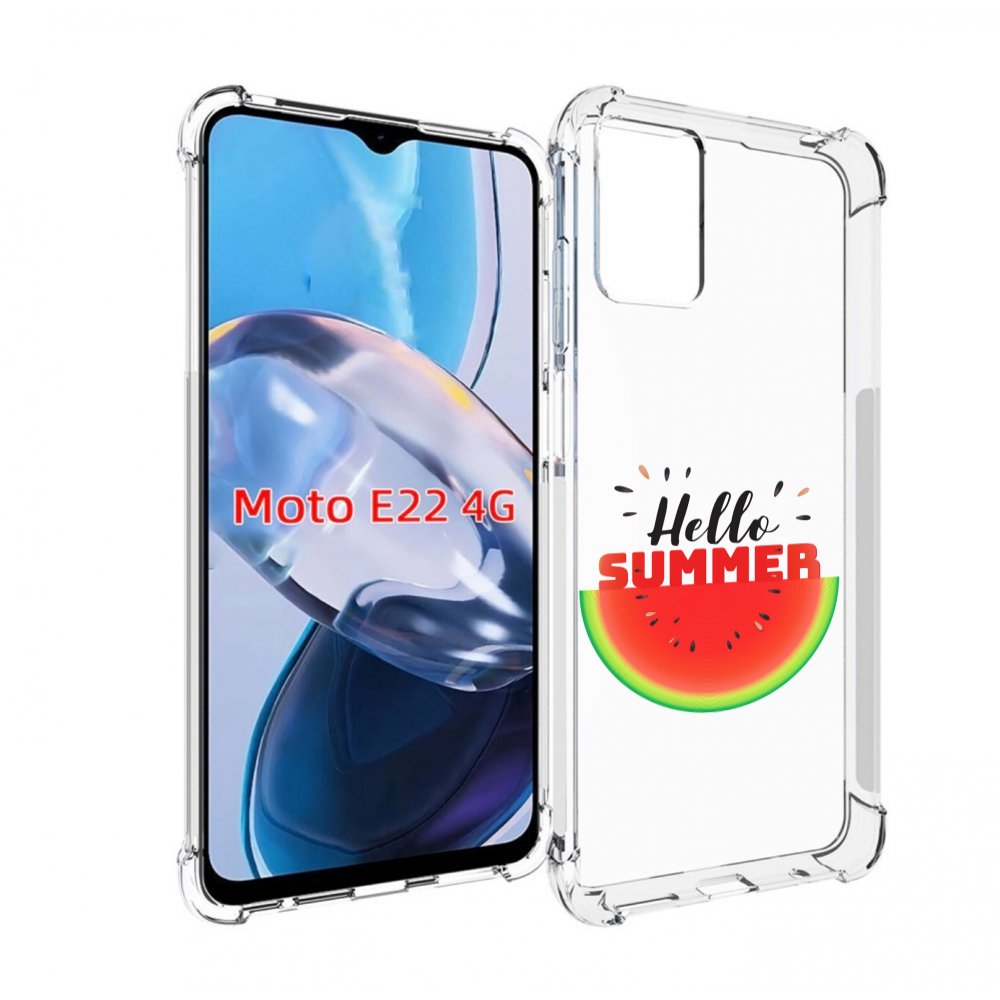 

Чехол MyPads Привет-лето для Motorola Moto E22 4G / E22i 4G, Прозрачный, Tocco
