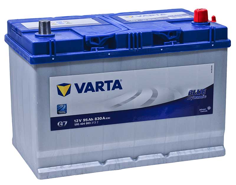 

Аккумулятор Varta Blue Dynamic Asia G7 95 А/ч 830 A обр. пол. Азия авто 595404 с борт