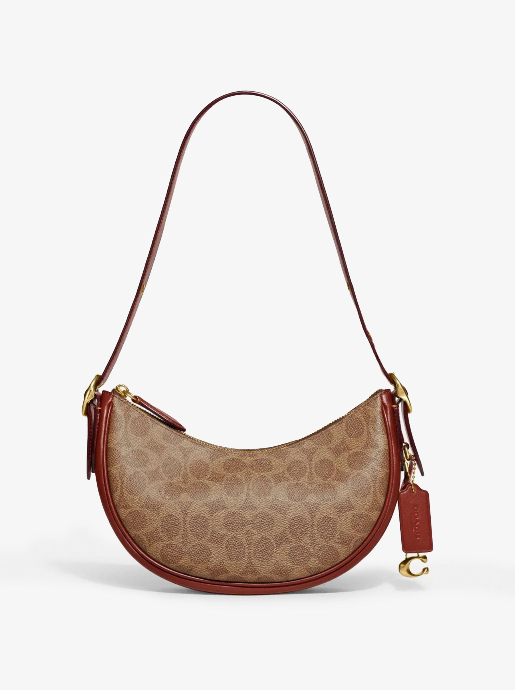 

Сумка женская Coach Luna_CH0328 коричневая, Бежевый, Luna_CH0328