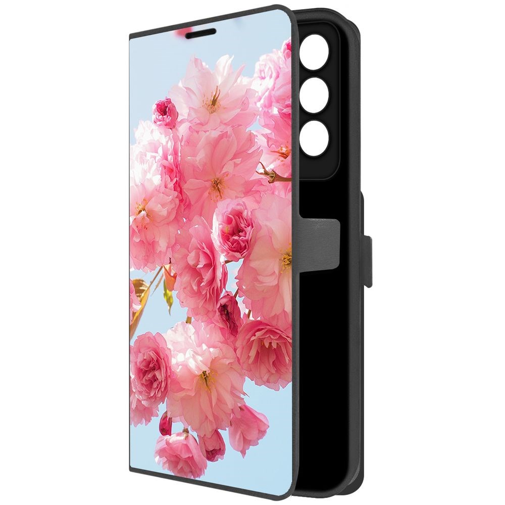 

Чехол-книжка Krutoff Eco Book для Vivo V27e Сакура (черный)