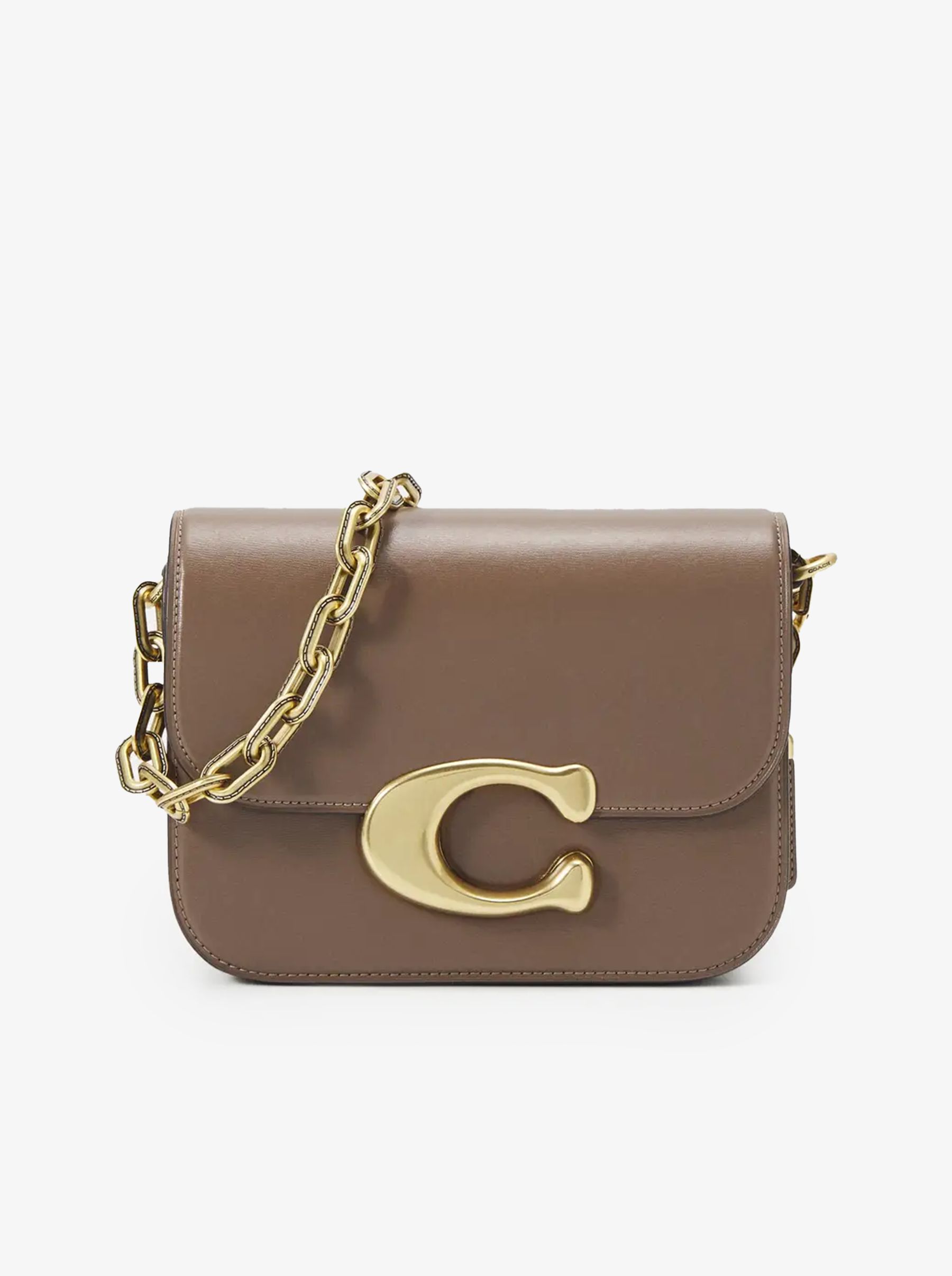

Сумка женская Coach Idol_CH0323 коричневая, золотистая, Коричневый, Idol_CH0323
