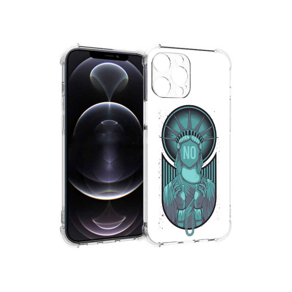 

Чехол MyPads Tocco для Apple iPhone 12 Pro Max статуя свободы зеленый (PT157374.616.623), Прозрачный, Tocco