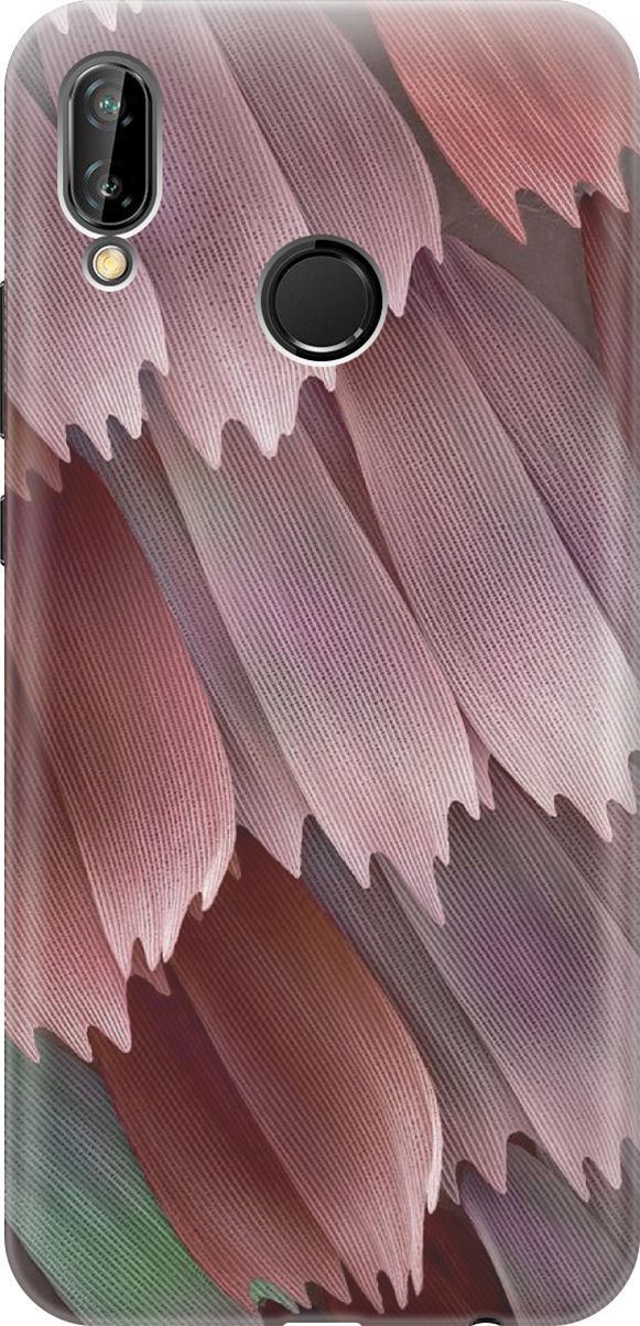 

Чехол на Huawei P20 Lite/Nova 3e "Розовые лепестки", Красный;розовый, 6552