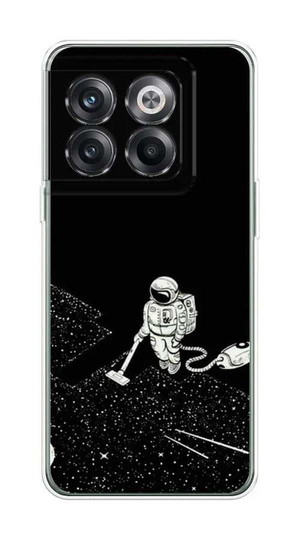 

Чехол Awog на OnePlus Ace Pro / ВанПлас Ace Pro "Космонавт с пылесосом", Белый;черный, 153350-4