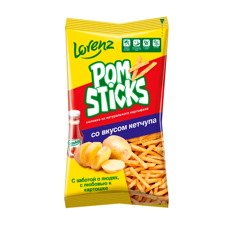 

Чипсы Lorenz Pomsticks со вкусом кетчупа 100 г