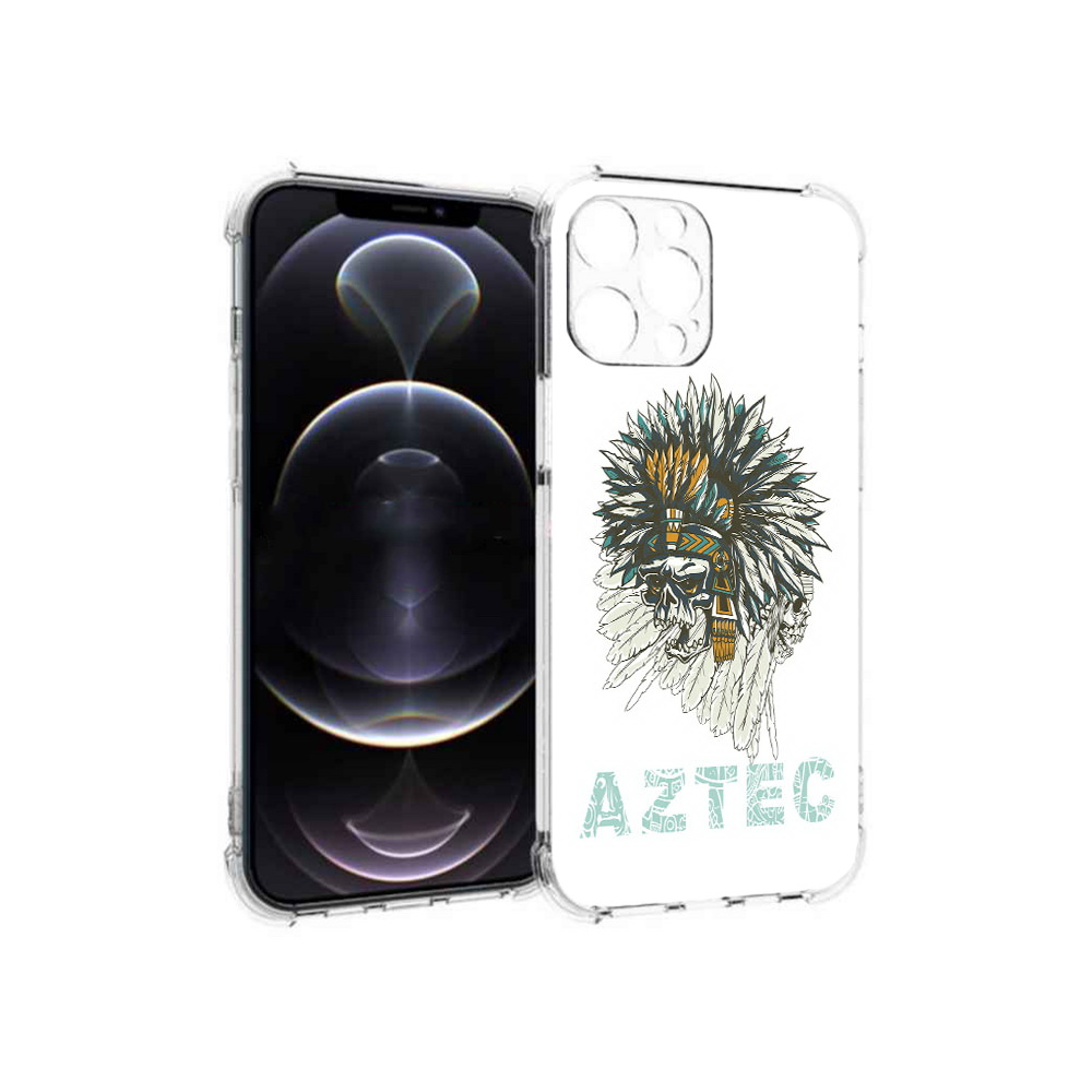 

Чехол MyPads Tocco для Apple iPhone 12 Pro Max скелет индеец (PT157374.616.602), Прозрачный, Tocco