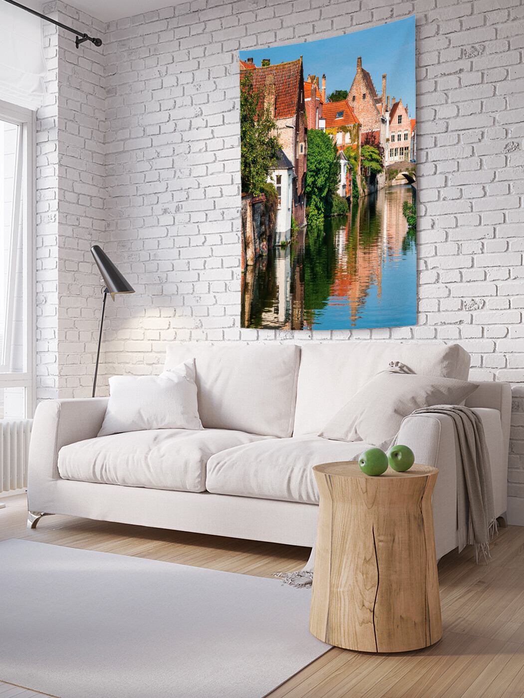 

Вертикальное фотопанно JoyArty Речная улица, из ткани, 100х150 см
