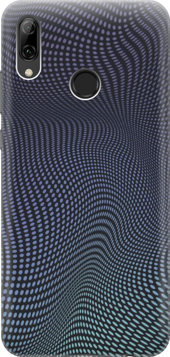 

Чехол на Honor 10 Lite/Huawei P Smart (2019) "Изгибы из точек", Синий;черный, 6171