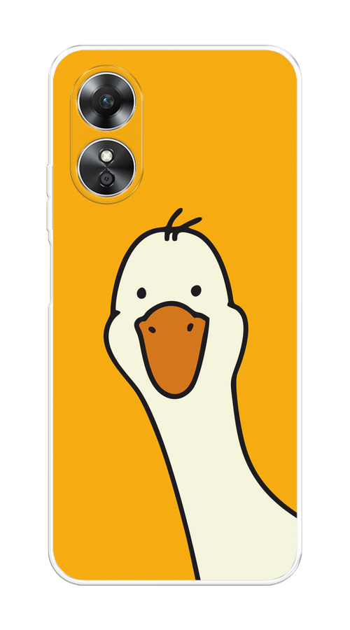 

Чехол на Oppo A17 "Утка на желтом фоне", Желтый;красный, 2512050-1