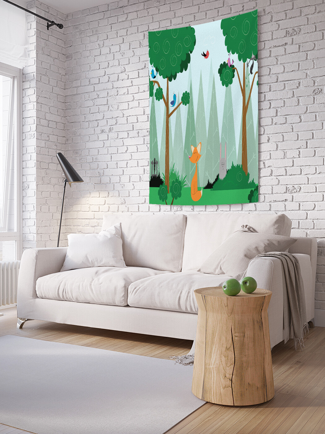 

Вертикальное фотопанно JoyArty Лесные звери, из ткани, 100х150 см