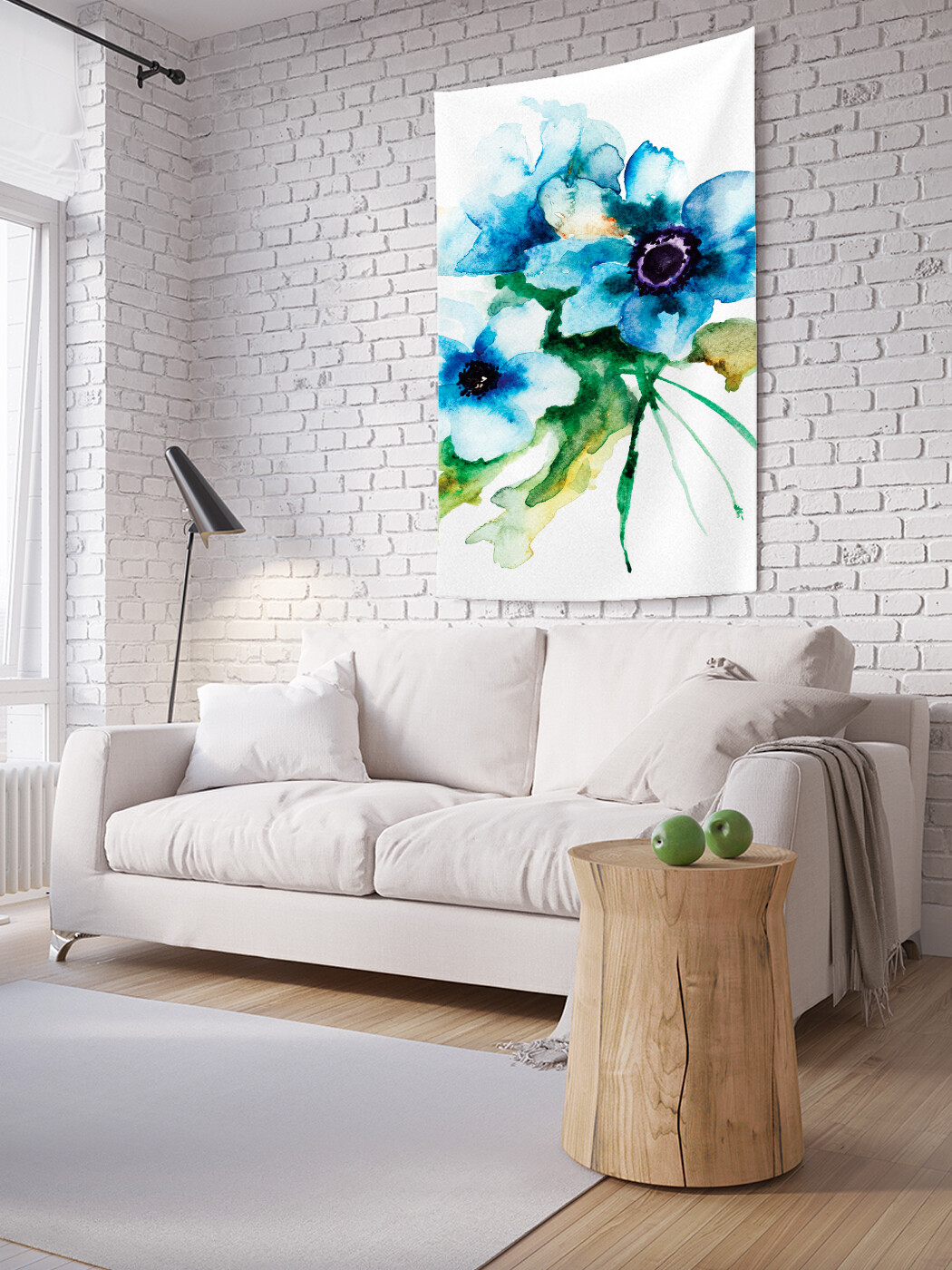 

Вертикальное фотопанно JoyArty Зимние цветы, из ткани, 150х200 см