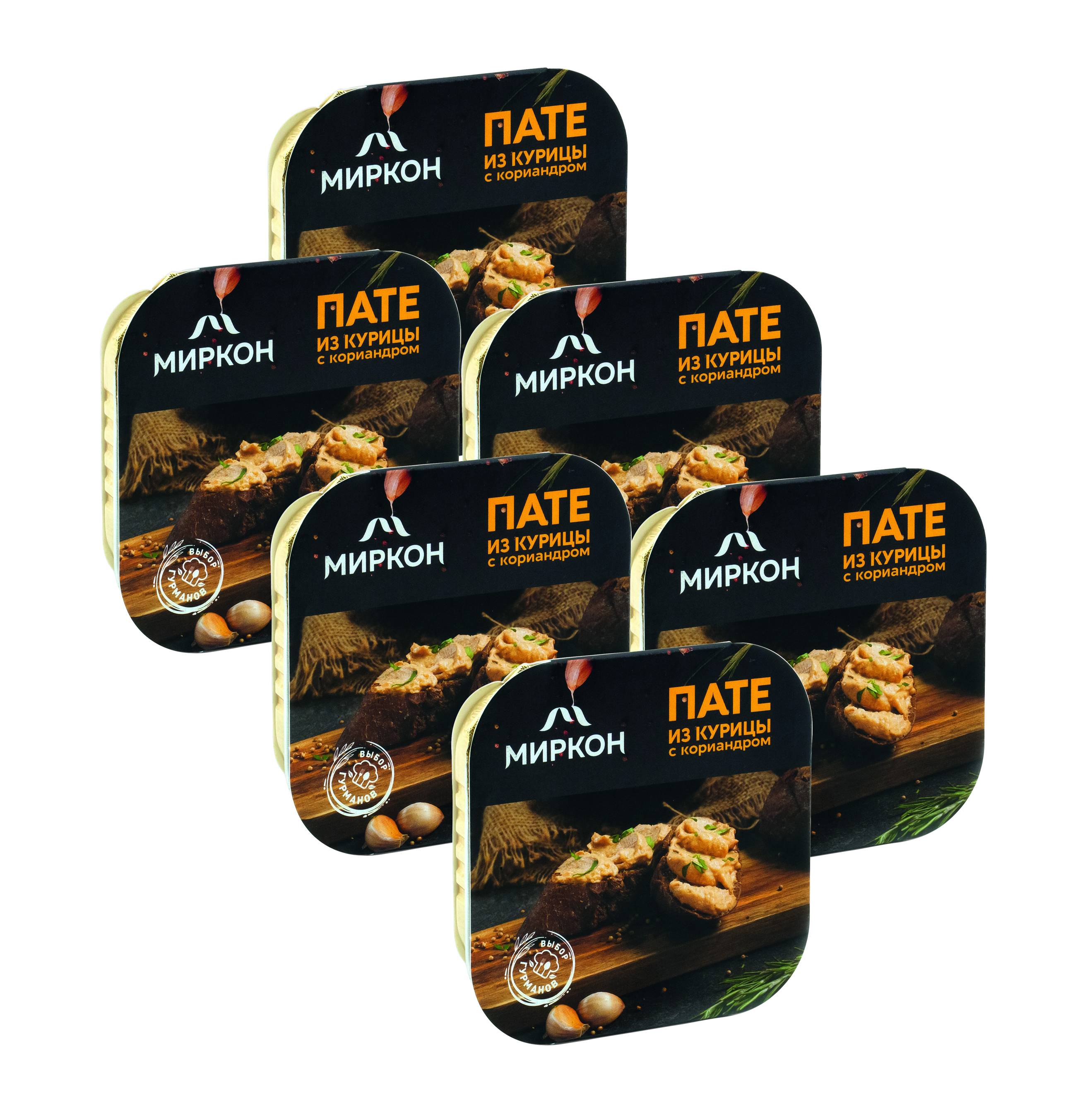 

Пате МИРКОН из курицы с кориандром, 6 шт по 100 г, Паштет