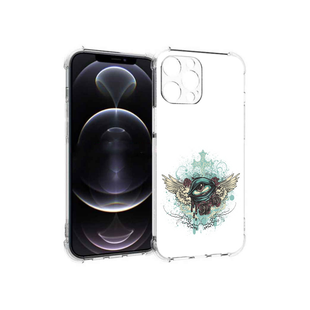 

Чехол MyPads Tocco для Apple iPhone 12 Pro Max плачущий глаз с крыльями (PT157374.616.544), Прозрачный, Tocco