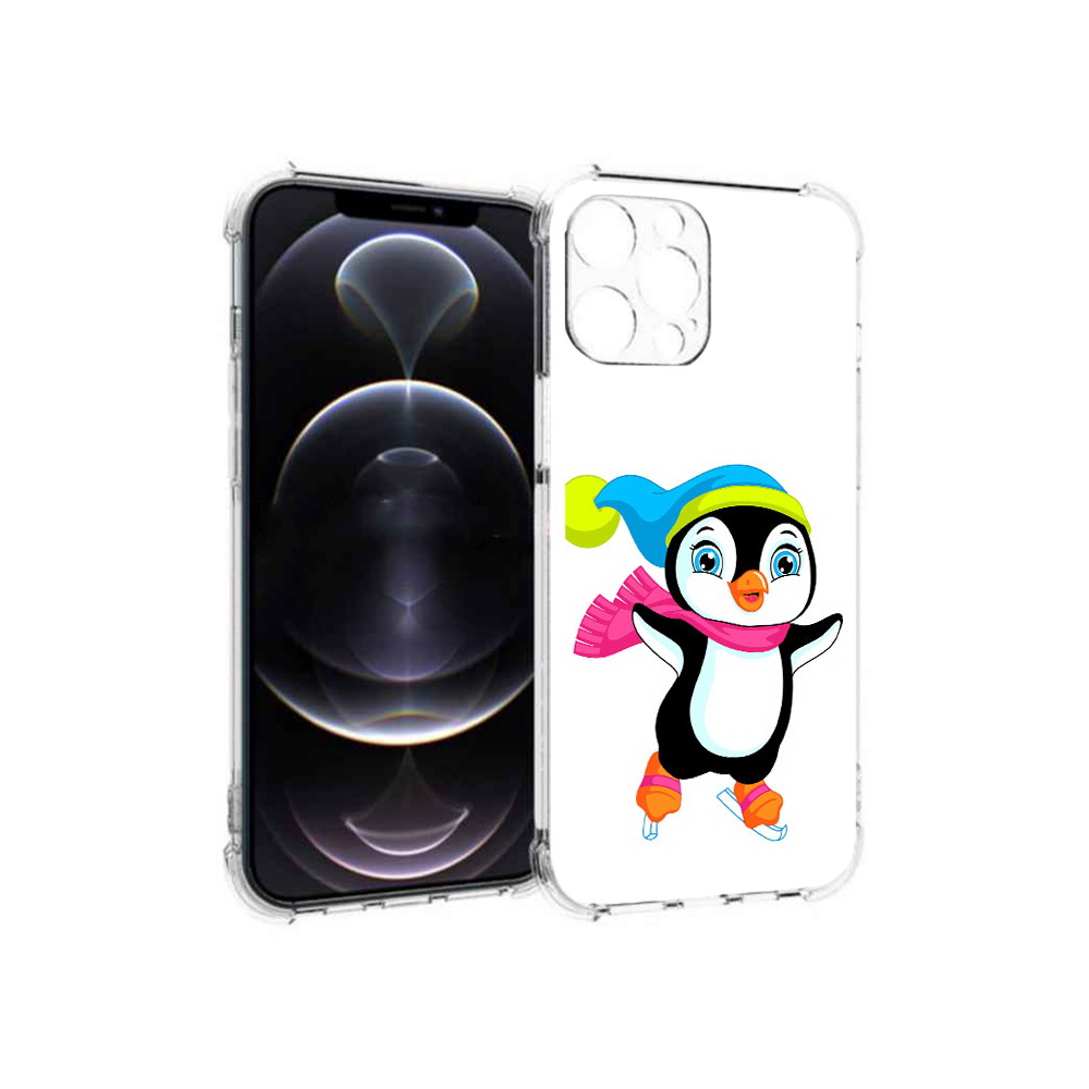 

Чехол MyPads Tocco для Apple iPhone 12 Pro Max пингвин на коньках (PT157374.616.540), Прозрачный, Tocco