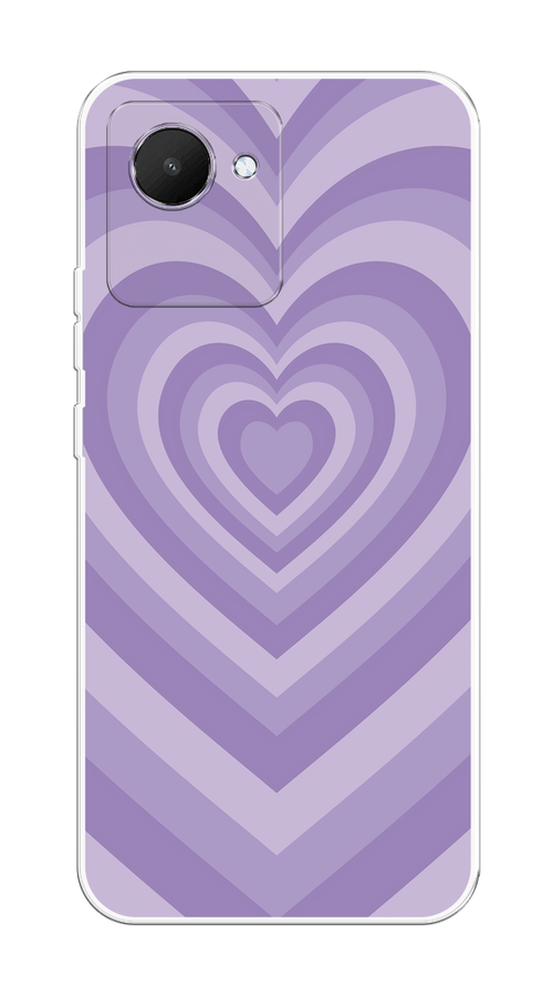 

Чехол на Realme C30 "Violet heart latte", Фиолетовый, 2510550-1