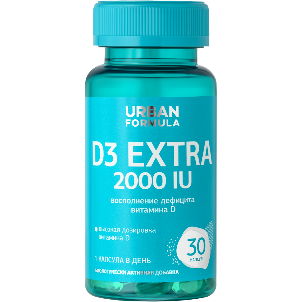 Витамин-D3 Urban Formula Extra 2000 ME, 30 капсул