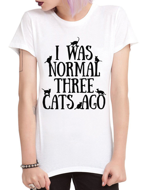 

Футболка женская DreamShirts Studio Я Был Нормальным Три Кота Назад 1 белая M, Белый, Я Был Нормальным Три Кота Назад 1