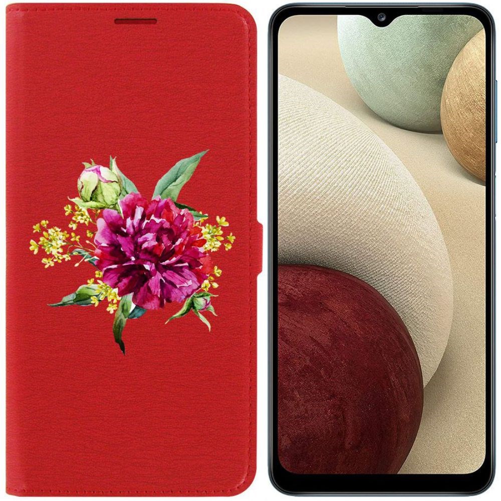 Чехол-книжка Eco Book для Samsung Galaxy A12 (A125) Цветочная акварель