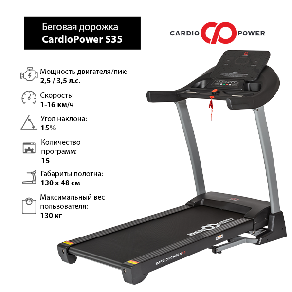 фото Беговая дорожка cardiopower s35 cardio power