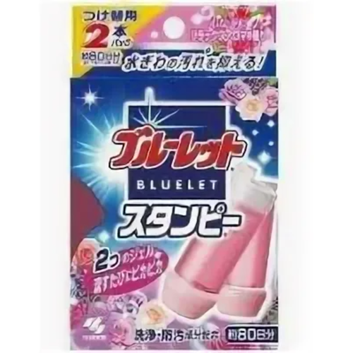 фото Kobayashi очиститель для туалетов цветочный аромат з/б - stampy relaxing aroma, 28г*2шт