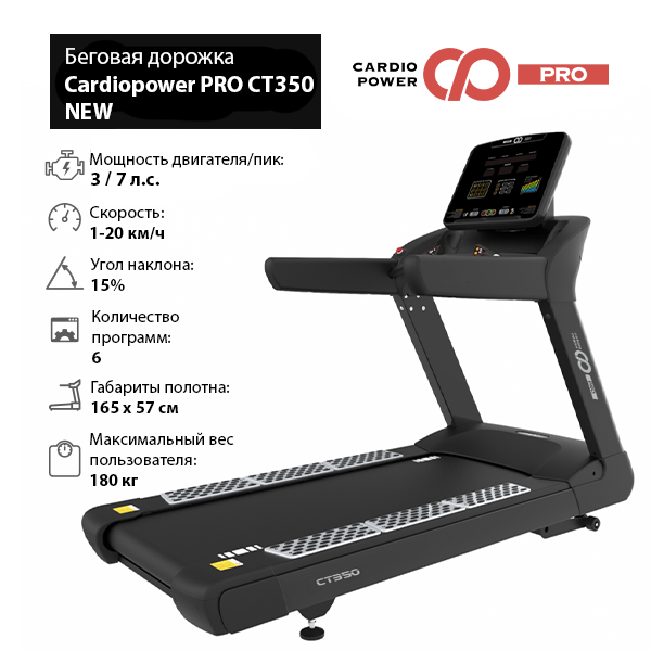 фото Беговая дорожка cardiopower pro ct350 new cardio power