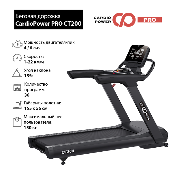 фото Беговая дорожка cardiopower pro ct200 cardio power