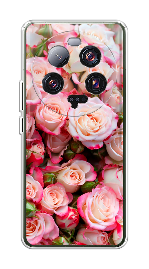 

Чехол на Xiaomi 13 ultra "Много роз", Розовый, 318650-2