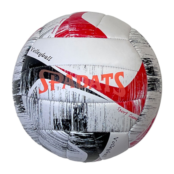 Мяч волейбольный SPADATS, PU 2.7, 300 гр, машинная сшивка, серый/красный
