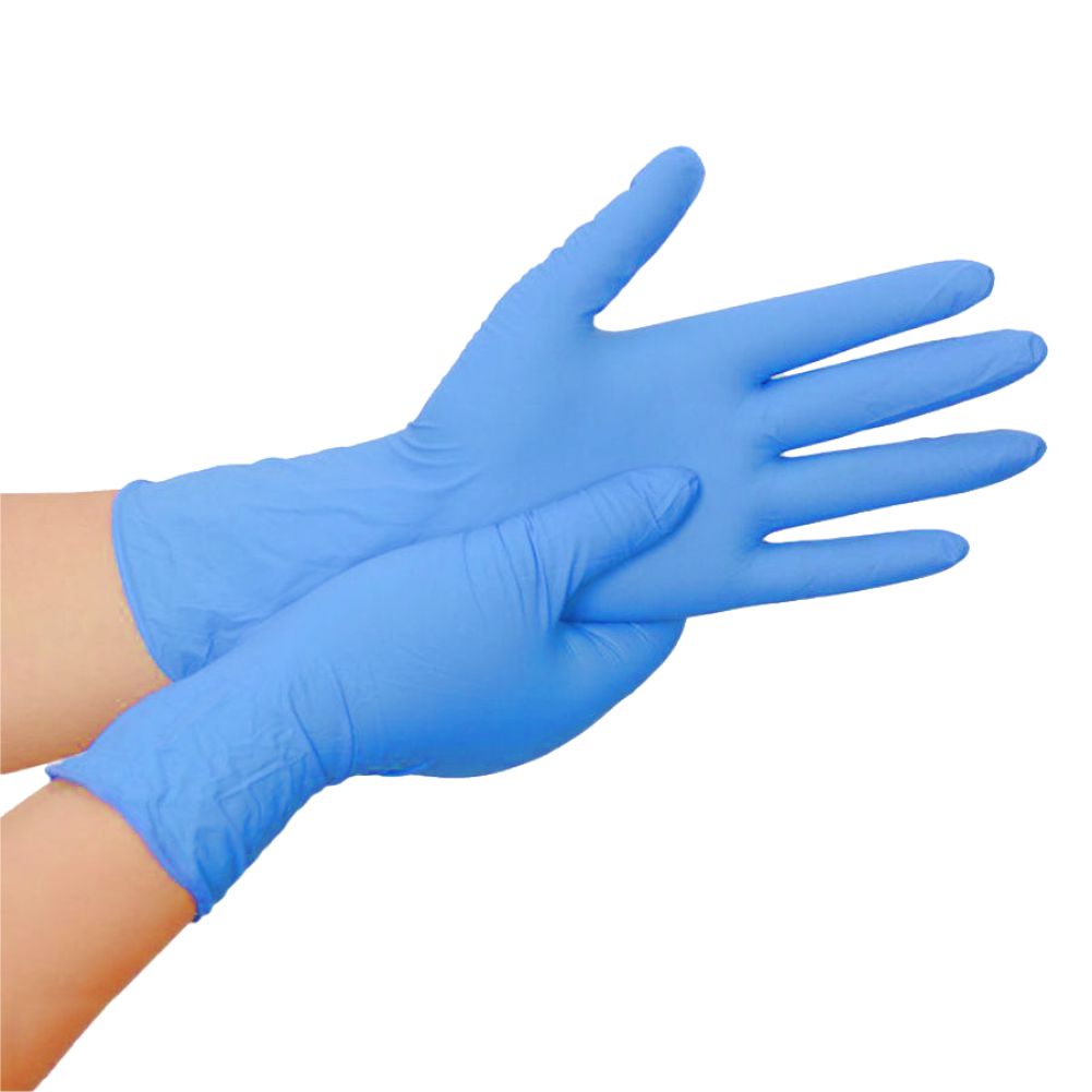 Перчатки Saraya нитриловые неопудренные р-р S 100 пар в упак, синий
