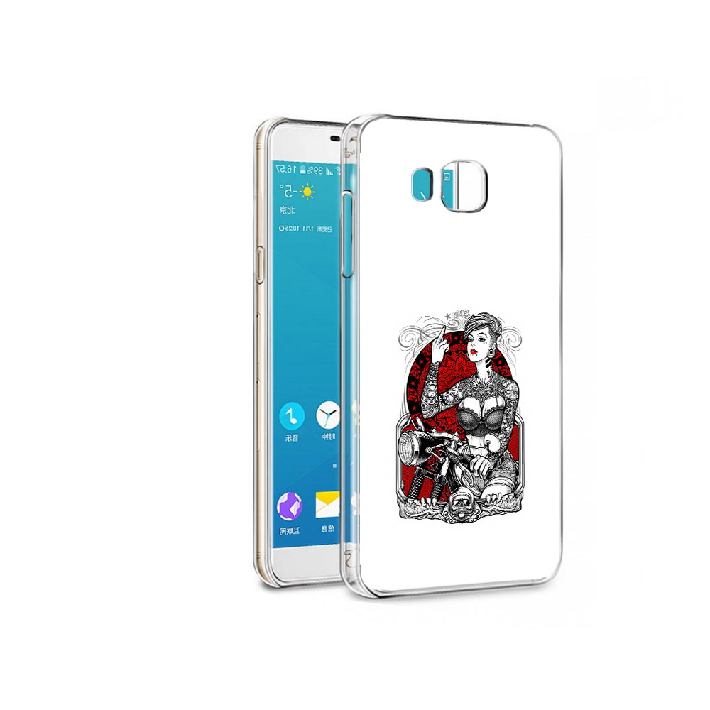 Чехол MyPads Tocco для Samsung Galaxy C7 Pro девушка на мотоцикле (PT74619.550.308)