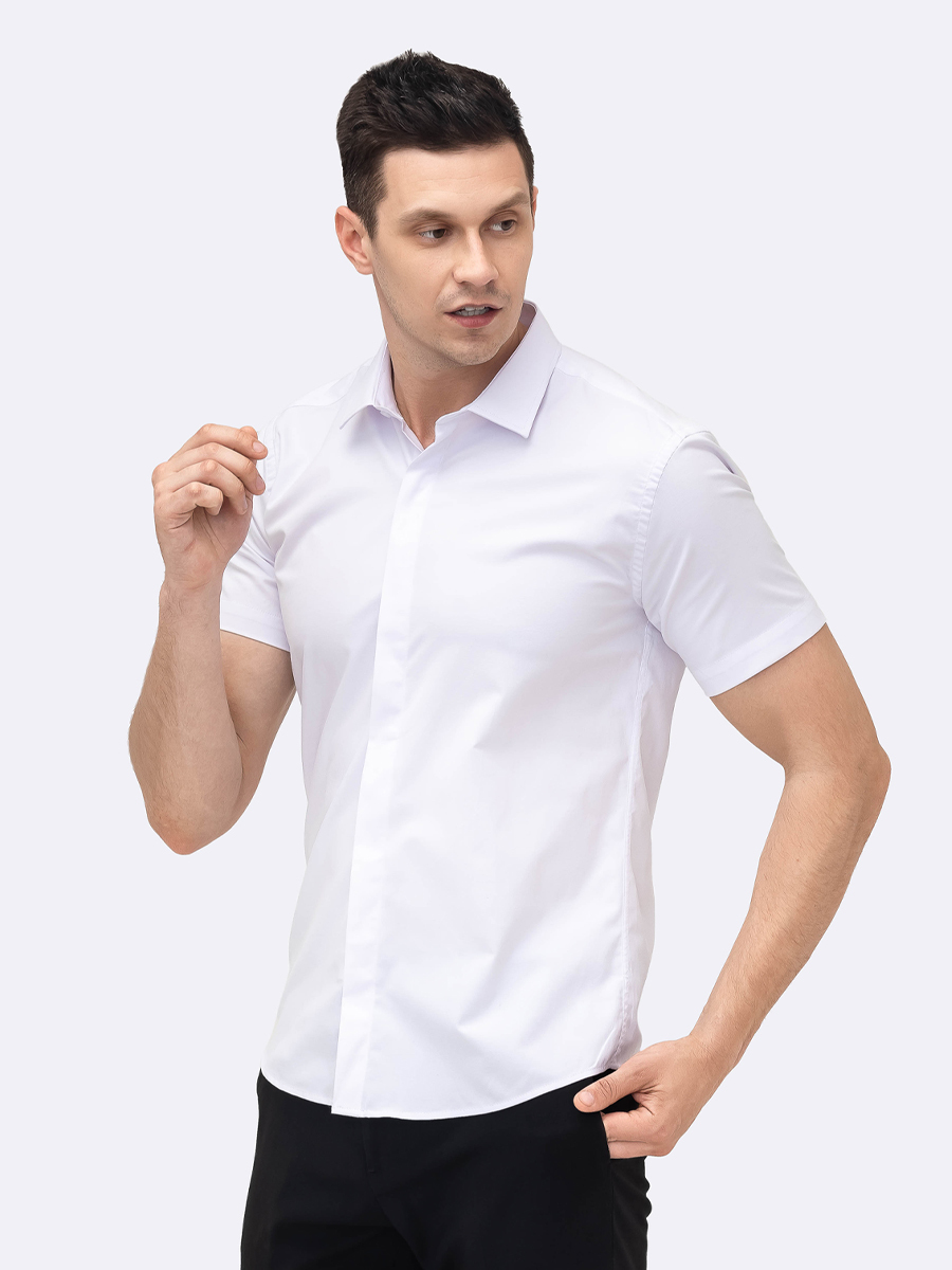 Рубашка мужская Simple RH белая 46 RU