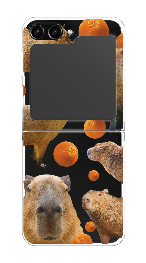 

Чехол на Samsung Galaxy Z Flip 5 "Капибара и апельсины", Бежевый;оранжевый, 2108350-1