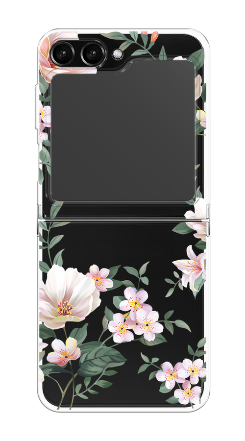

Чехол на Samsung Galaxy Z Flip 5 "Beautiful white flowers", Бежевый;зеленый, 2108350-1