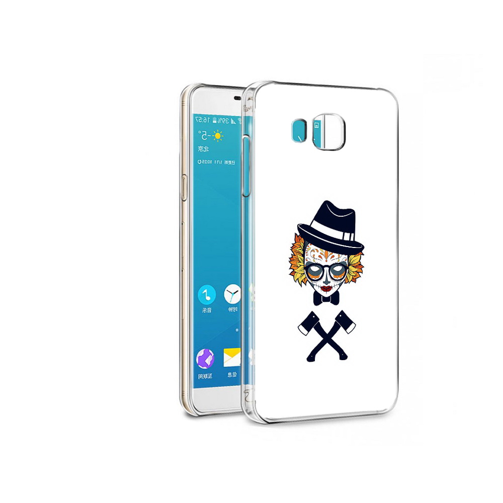 

Чехол MyPads Tocco для Samsung Galaxy C7 Pro девушка в маске с топорами рисунок, Прозрачный, Tocco