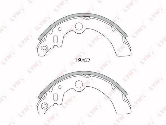 

Тормозные колодки LYNXauto задние барабанные bs5101