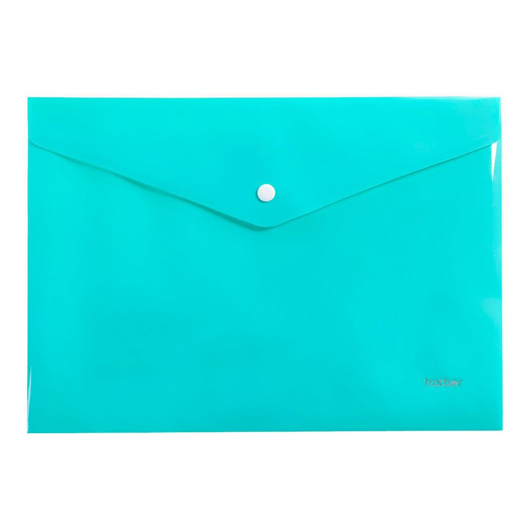 

Папка-конверт на кнопке А4 Hatber Premium Pastel мята, Зеленый