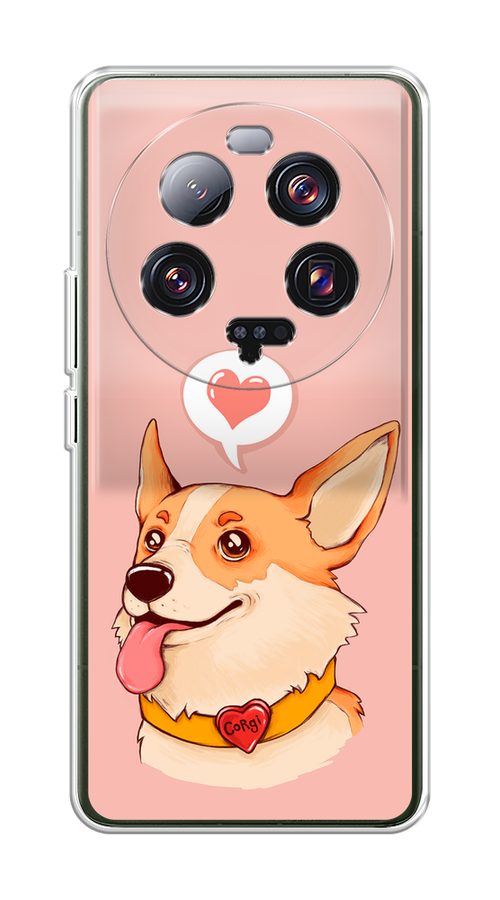 

Чехол на Xiaomi 13 ultra "Корги язык", Розовый;коричневый, 318650-1