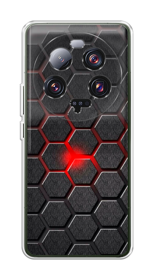 

Чехол на Xiaomi 13 ultra "Соты красные", Красный;черный;серый, 318650-3