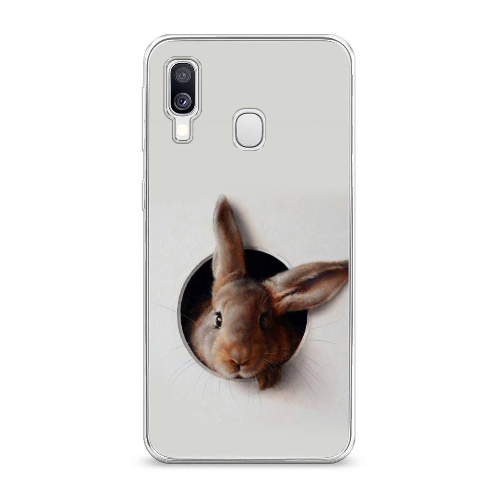 

Чехол на Samsung Galaxy A40 "Любопытный кролик", Серый;коричневый, 28050-1