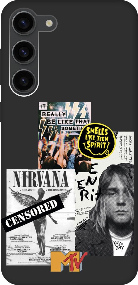 

Чехол на Samsung Galaxy S23+ с 3D принтом "Nirvana" черный, Черный;белый, 158391
