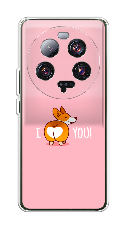 

Чехол на Xiaomi 13 ultra "Корги I love you", Розовый;коричневый;белый, 318650-1