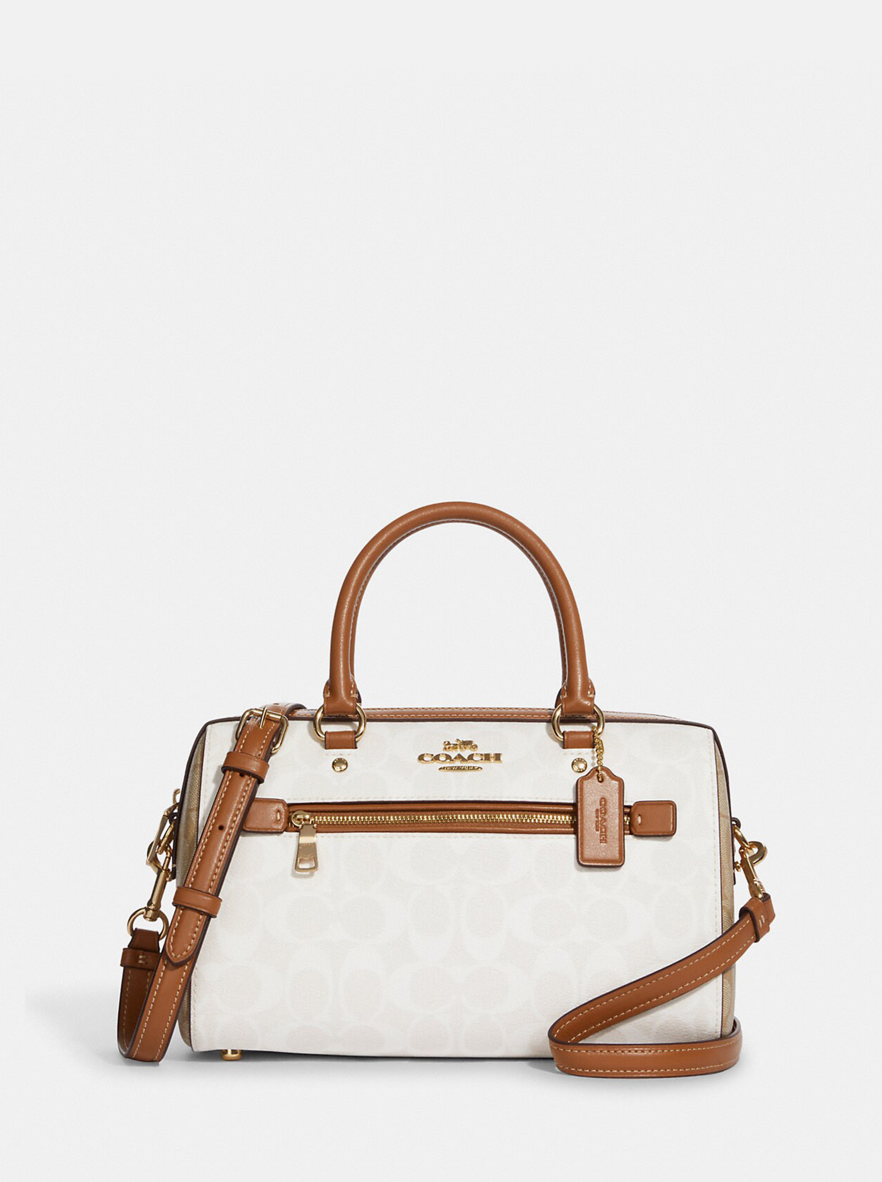 Сумка женская Coach Rowan Satchel_CH0284 коричневая 22350₽